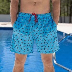 Old South Popsicle Swim Shorts Men’s M (32/34) - Built-in briefs - patriotic